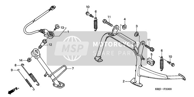 Honda FES125 2004 Supporter pour un 2004 Honda FES125